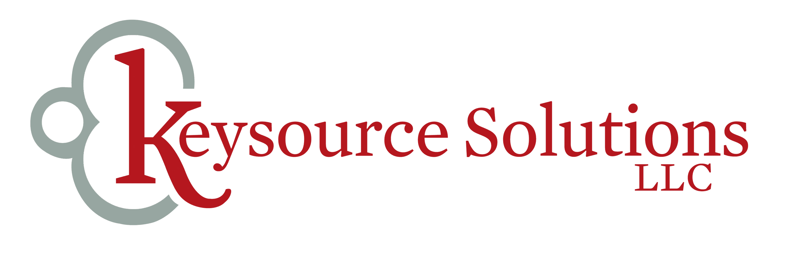 Keysource Solutions LLC logo on black background.