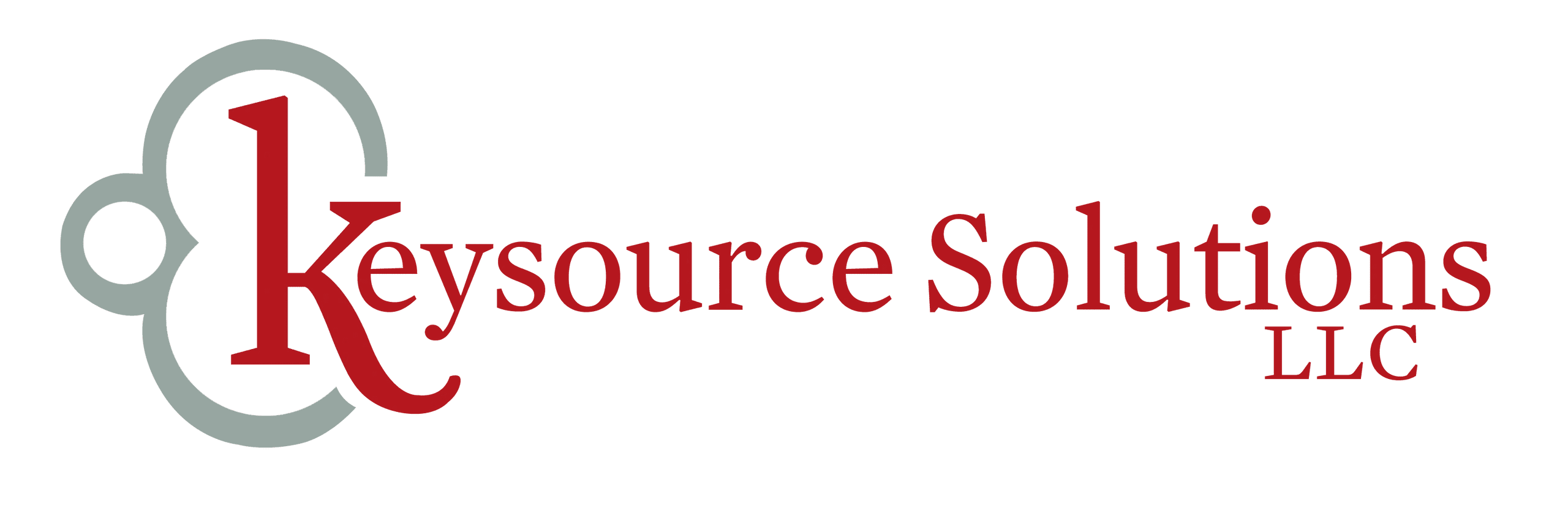 Keysource Solutions LLC logo on black background.